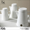 Venta al por mayor precio de fábrica personalizado restaurante de hotel de estilo europeo de café de cerámica pote moderno super blanco porcelana cafetera